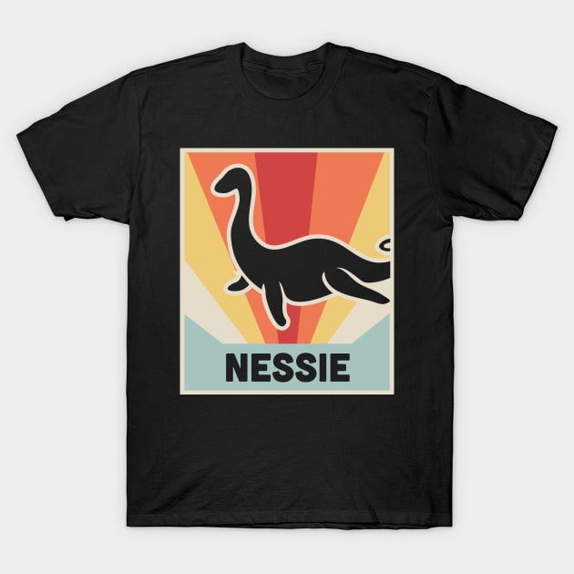 Vintage Style Nessie | Loch Ness Monster T-Shirt by Wizardmode